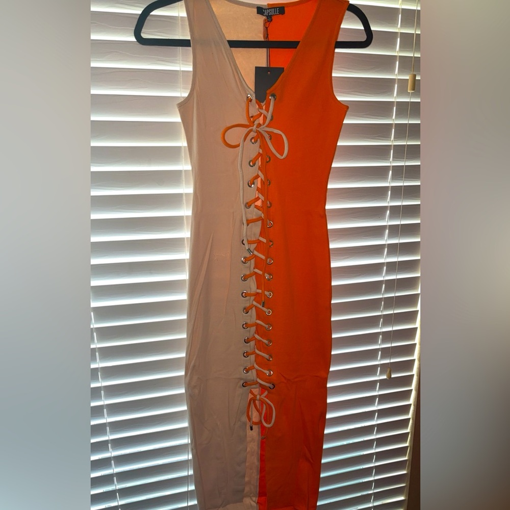 Fitted Tie Down dress